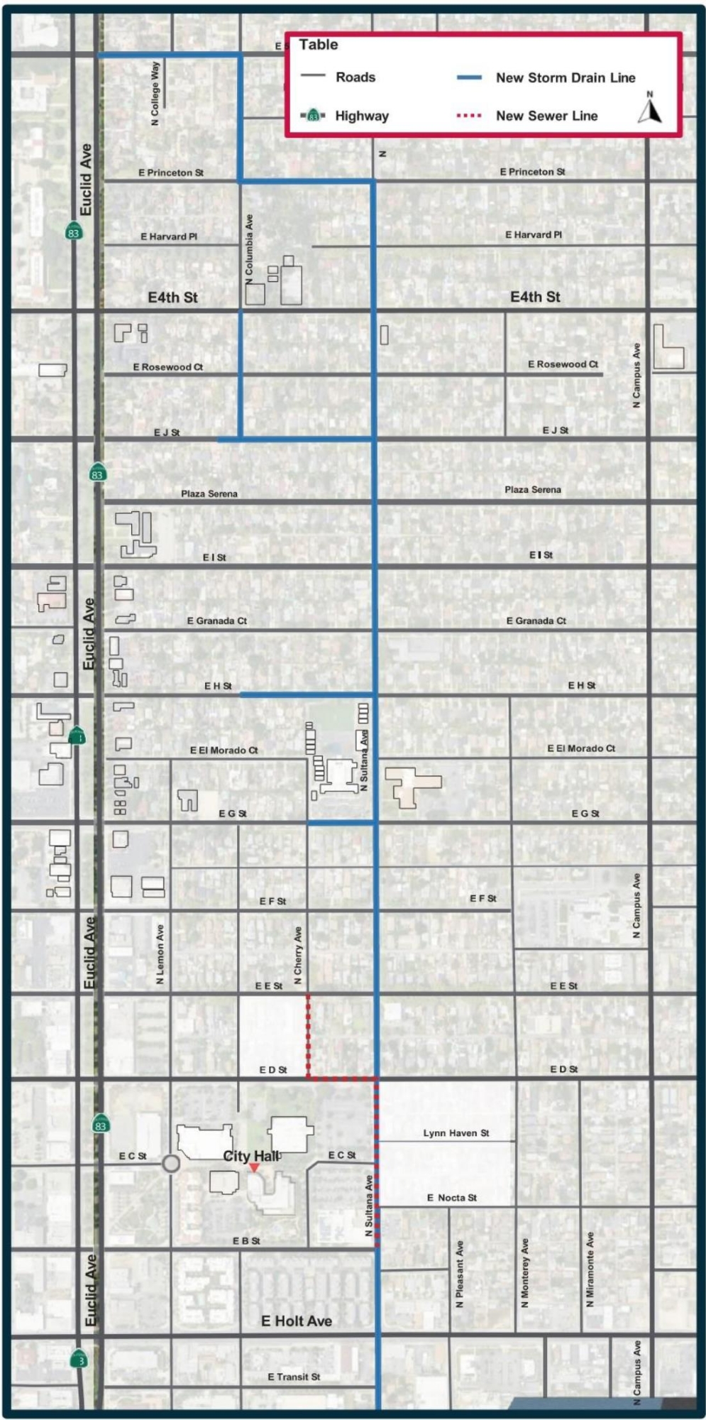 map of sultana Ave.