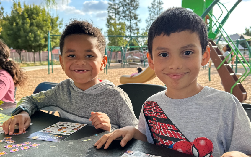 Kids engaging in crafts